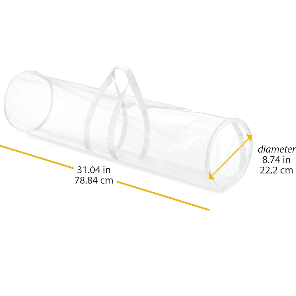 Gift Wrapping Paper Storage Bag New Storage Bag Transparent Bag Zipper Packaging with Handle LargeCapacity Waterproof StorageBag