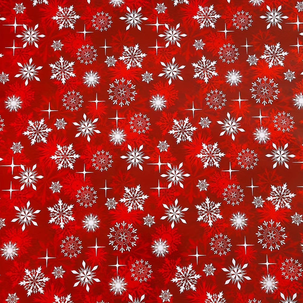 "8-pack 8-Pack Snowflake & Reindeer Christmas Wrapping Paper Rolls - Premium Copperplate Holiday Gift Wrap Set (19.7"" x 27.5"") for Parties, Holidays, and Baby Showers"