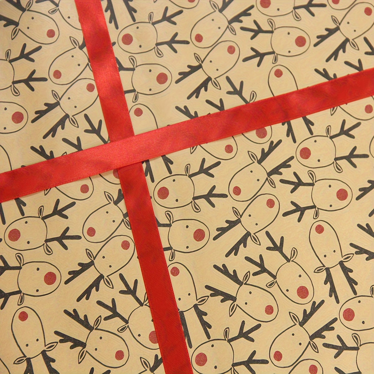 1 Roll, 49Ft Christmas Wrapping Paper Roll, Brown Gift Wrapping Paper With Elk For Xmas Party Gifts, Birthday, Graduation, Present Decorations-Elk (17in X 49Ft), Wrapping Paper, Tissue Paper, Flower Bouquet Supplies, Gift Wra