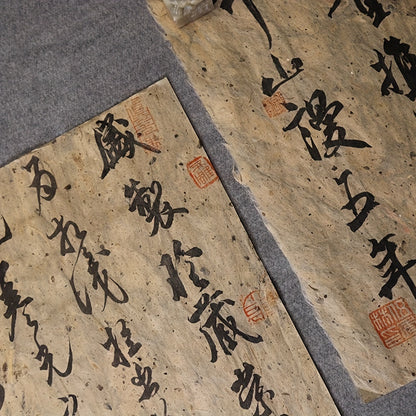25/50/100pcs Semi-Mature Rice Paper, Manual Mulberry Paper for Calligraphy, Craft, Painting, DIY Handmade Paper, Retro Wrapping Paper, and Photographic Background Paper - 29 * 33cm (11x13in)