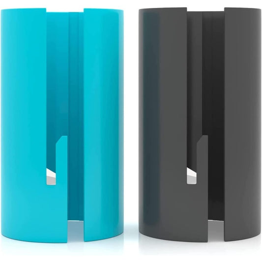 2-Pack Wrapping Paper Roll Cutter Tool - 2024 Upgraded Christmas Gift Wrap Cutting Device with Electronic Components, Safe Easy Slide Round Lip Edge, No Batteries Required, Plastic Construction