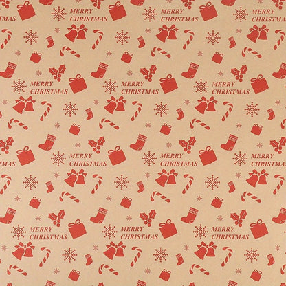 10 Pcs Christmas Gift Wrapping Paper Set, Thick Kraft Cartoons Wrap for Holiday Presents, Featuring Santa, Reindeer, Christmas Trees - Festive Assorted Designs Without Accessories