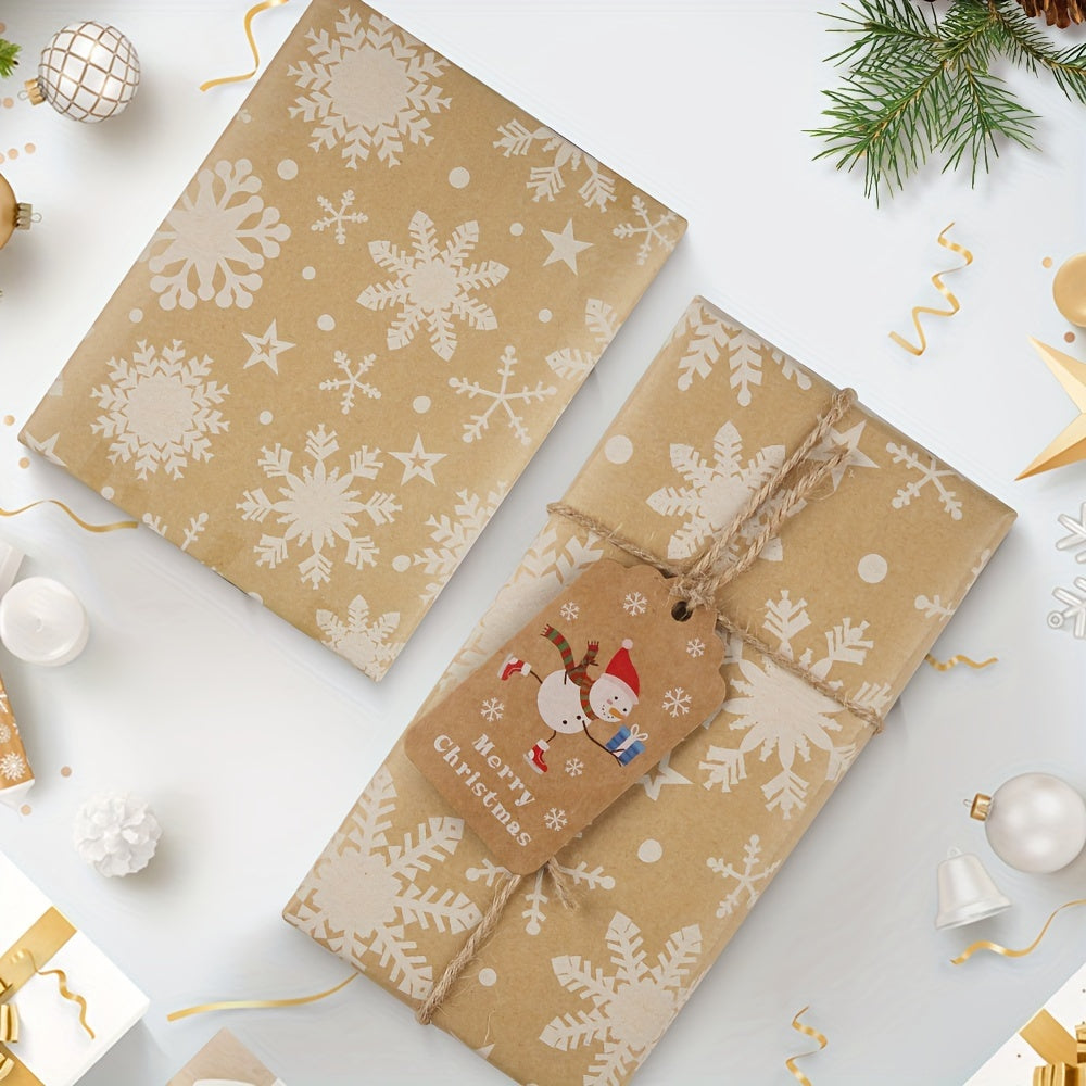 Vintage Kraft Paper Christmas Gift Wrapping Paper - Festive Christmas Tree Design