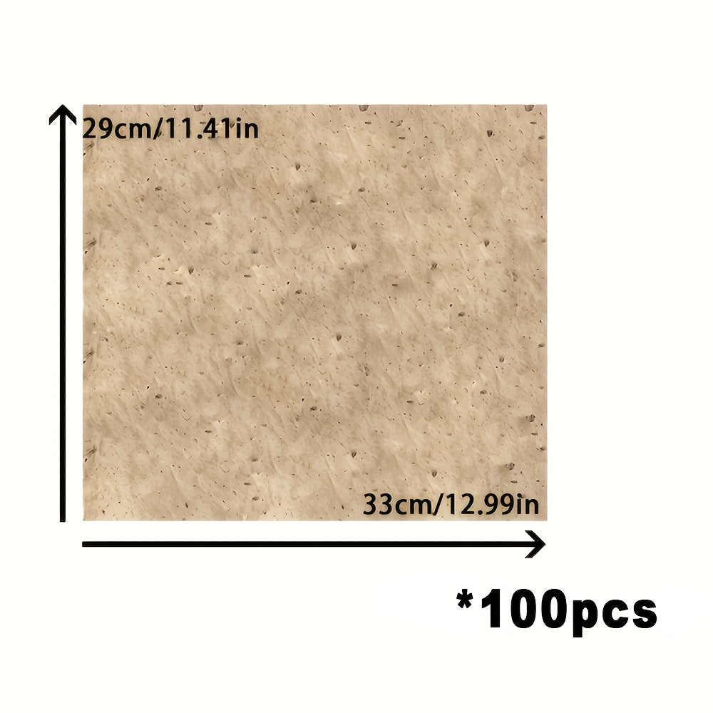 25/50/100pcs Semi-Mature Rice Paper, Manual Mulberry Paper for Calligraphy, Craft, Painting, DIY Handmade Paper, Retro Wrapping Paper, and Photographic Background Paper - 29 * 33cm (11x13in)