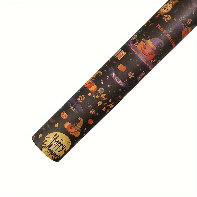 6-Piece Halloween Gift Wrap Set - Pumpkin, Ghost, Castle, Potion, Skull & Broom Patterns | Premium Wrapping Paper For Spooky Party Decorations