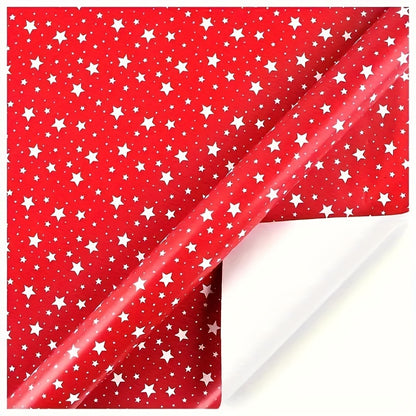 10pcs Holiday Red Plaid & Snowflake Gift Wrapping Paper Set - Festive Paper for Christmas, Weddings, Valentine's, Birthdays | Patterned Wrap Pack with No Accessories, Paper Material