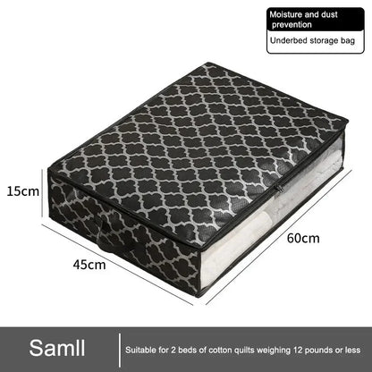 1pc Houndstooth Quilt Clothes Storage Bag Big Capacity Foldable Dustproof Toys Bags Moisture Dust Proof Proof Organizer