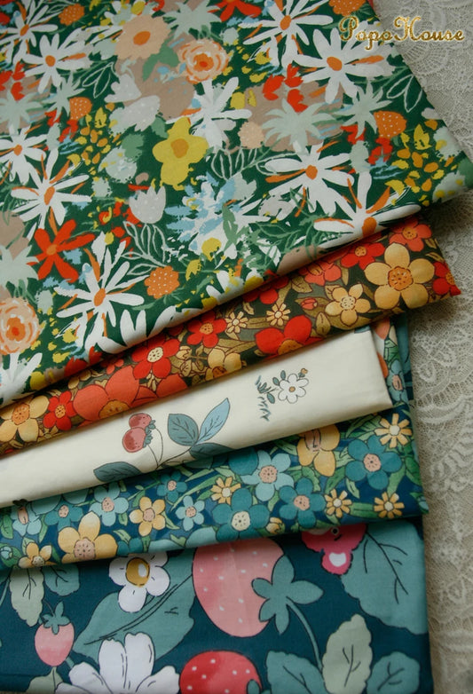 160x50cm New Floral Cute Twill Cotton Fabric Children's Clothing Apparel Fabric Handmade Diy Cloth