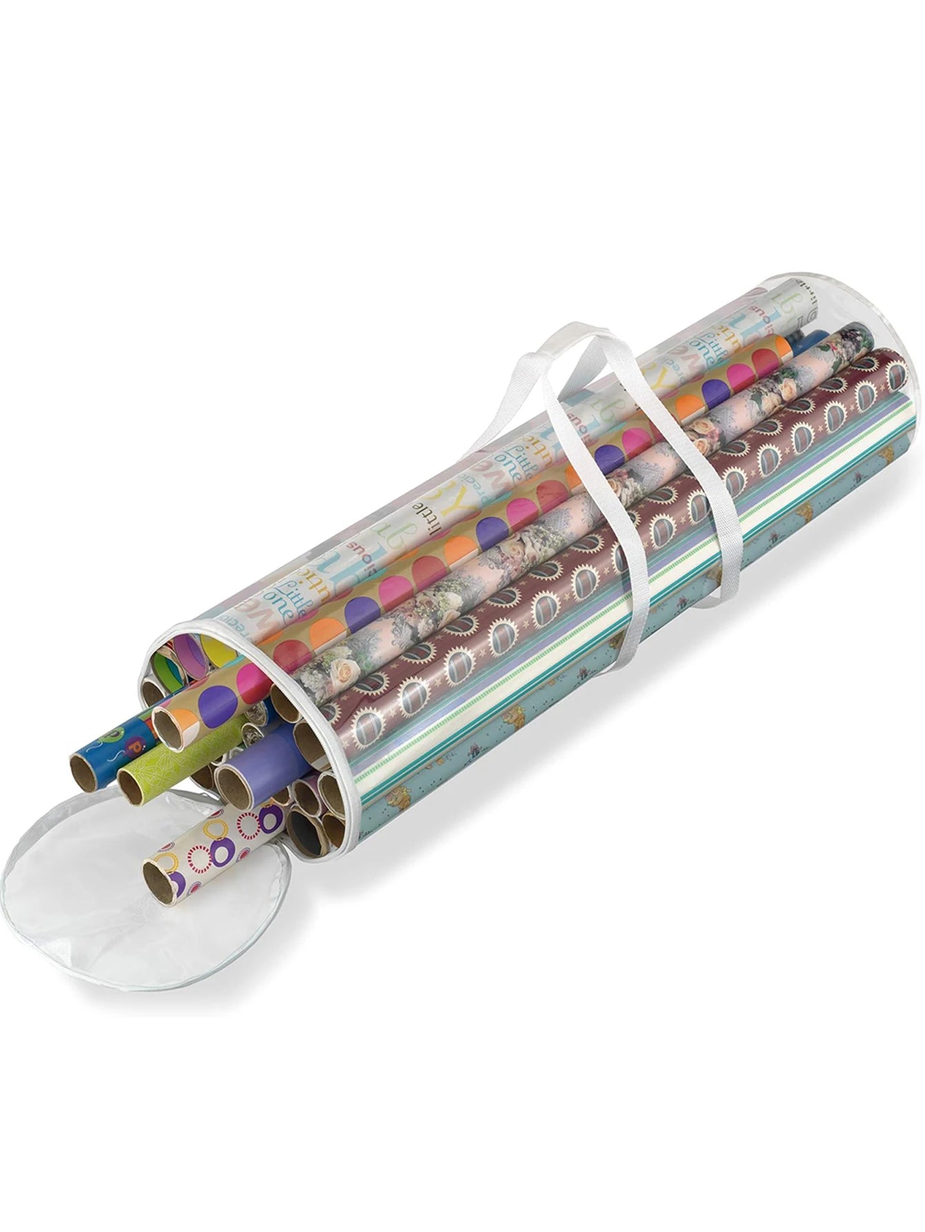 Gift Wrapping Paper Storage Bag New Storage Bag Transparent Bag Zipper Packaging with Handle LargeCapacity Waterproof StorageBag