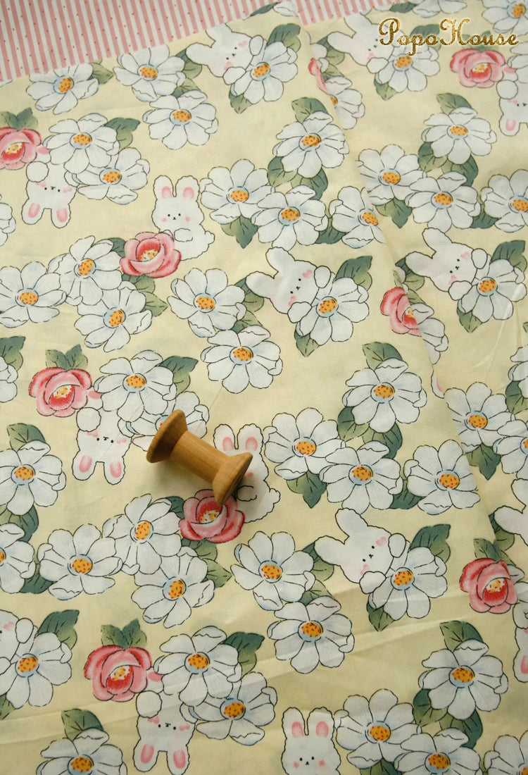 160x50cm New Floral Cute Twill Cotton Fabric Children's Clothing Apparel Fabric Handmade Diy Cloth