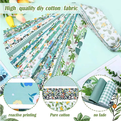 40Pcs Floral Cotton Fabric Patchwork Roll Fabric Roll up Fabric Strips For Quilting Sewing DIY & Quilt Beginners 6.5 X 25cm