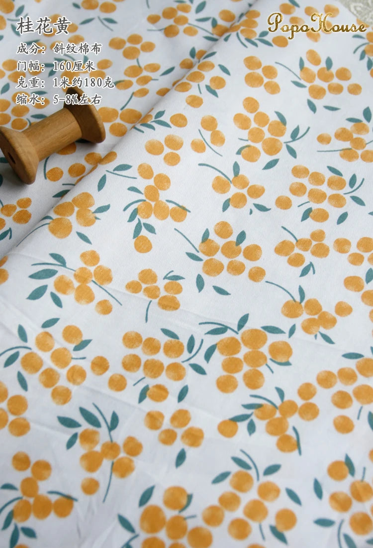 160x50cm New Floral Cute Twill Cotton Fabric Children's Clothing Apparel Fabric Handmade Diy Cloth