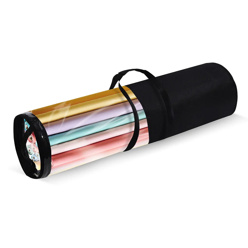 Gift Wrapping Paper Storage Bag New Storage Bag Transparent Bag Zipper Packaging with Handle LargeCapacity Waterproof StorageBag