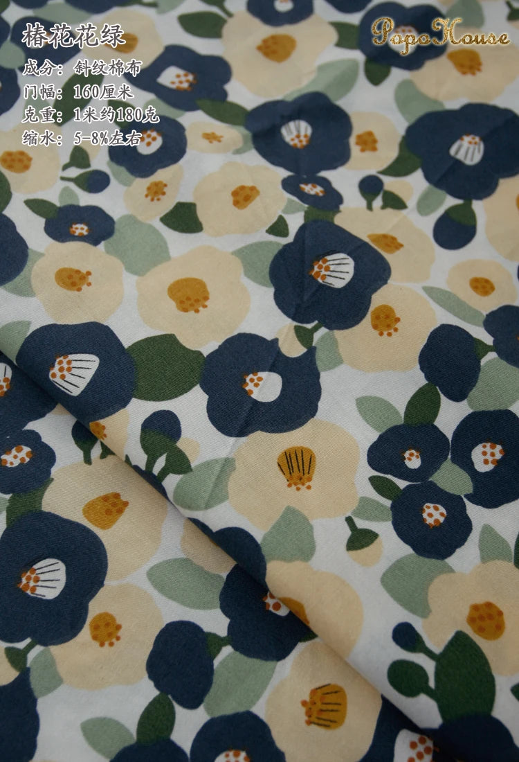 160x50cm New Floral Cute Twill Cotton Fabric Children's Clothing Apparel Fabric Handmade Diy Cloth