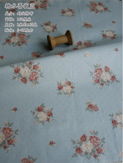 160x50cm New Floral Cute Twill Cotton Fabric Children's Clothing Apparel Fabric Handmade Diy Cloth