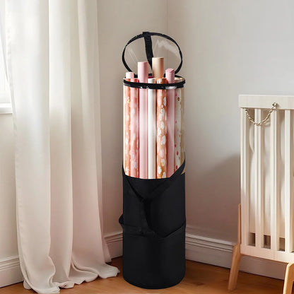 Gift Wrapping Paper Storage Bag New Storage Bag Transparent Bag Zipper Packaging with Handle LargeCapacity Waterproof StorageBag