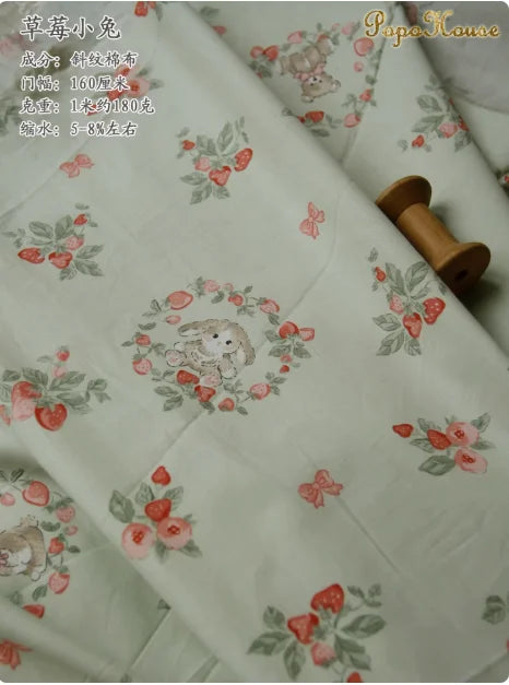 160x50cm New Floral Cute Twill Cotton Fabric Children's Clothing Apparel Fabric Handmade Diy Cloth