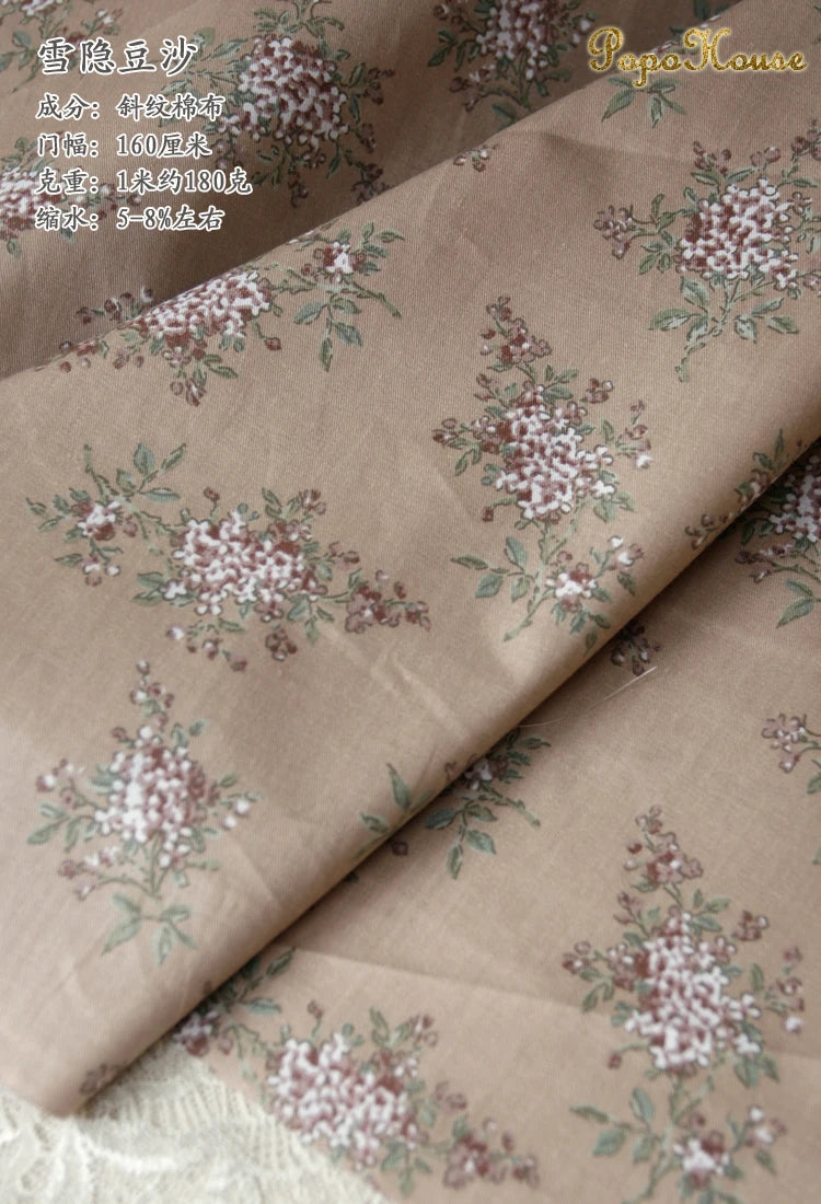 160x50cm New Floral Cute Twill Cotton Fabric Children's Clothing Apparel Fabric Handmade Diy Cloth