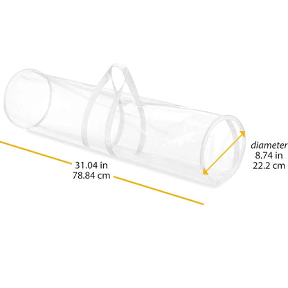 Gift Wrapping Paper Storage Bag New Storage Bag Transparent Bag Zipper Packaging with Handle LargeCapacity Waterproof StorageBag