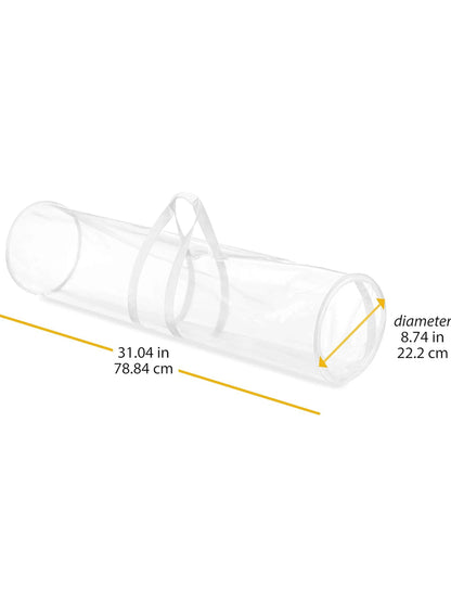 Gift Wrapping Paper Storage Bag New Storage Bag Transparent Bag Zipper Packaging with Handle LargeCapacity Waterproof StorageBag