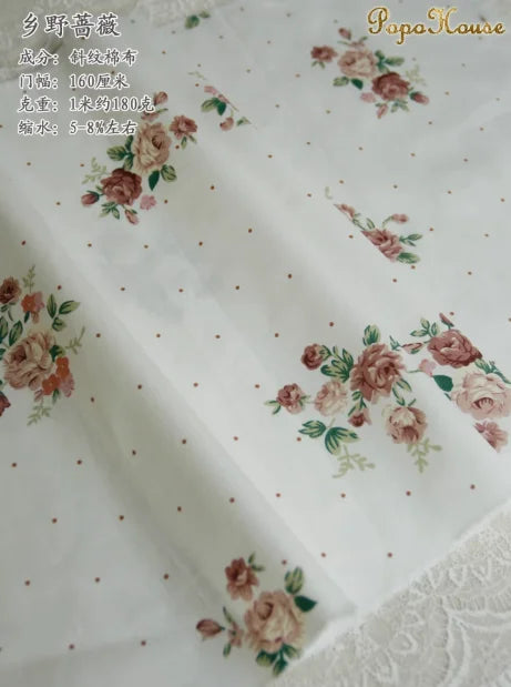 160x50cm New Floral Cute Twill Cotton Fabric Children's Clothing Apparel Fabric Handmade Diy Cloth