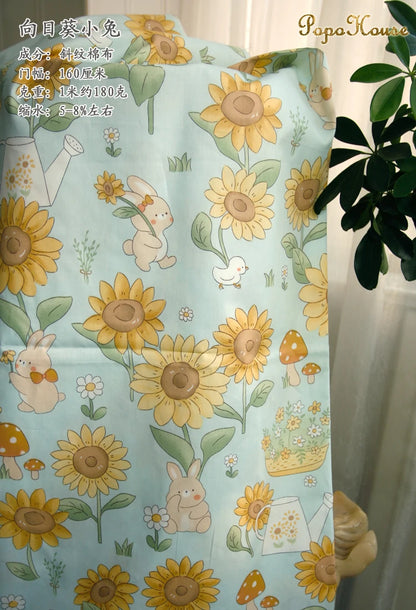 160x50cm New Floral Cute Twill Cotton Fabric Children's Clothing Apparel Fabric Handmade Diy Cloth