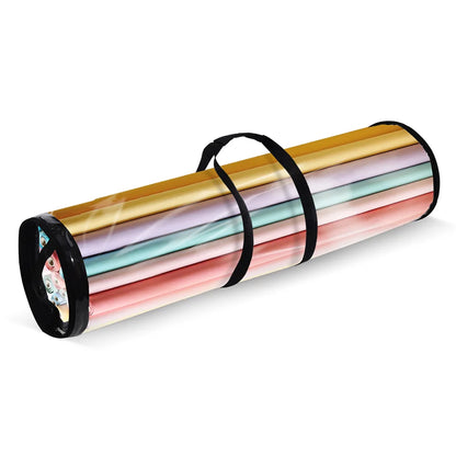 Gift Wrapping Paper Storage Bag New Storage Bag Transparent Bag Zipper Packaging with Handle LargeCapacity Waterproof StorageBag