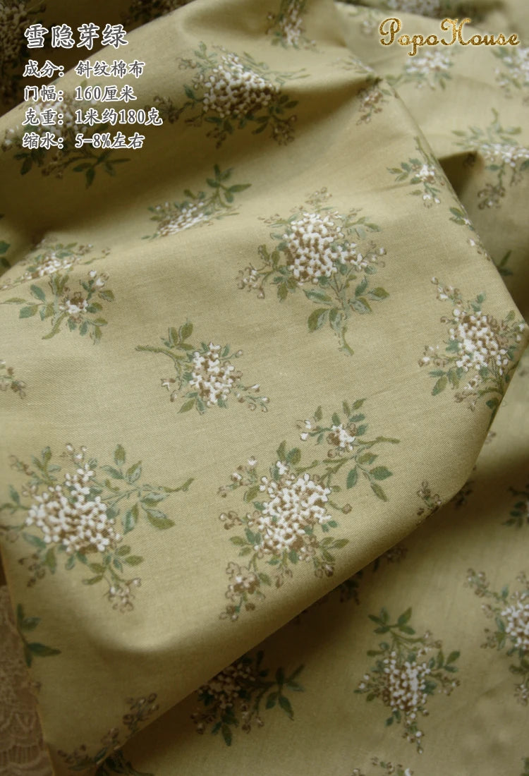 160x50cm New Floral Cute Twill Cotton Fabric Children's Clothing Apparel Fabric Handmade Diy Cloth