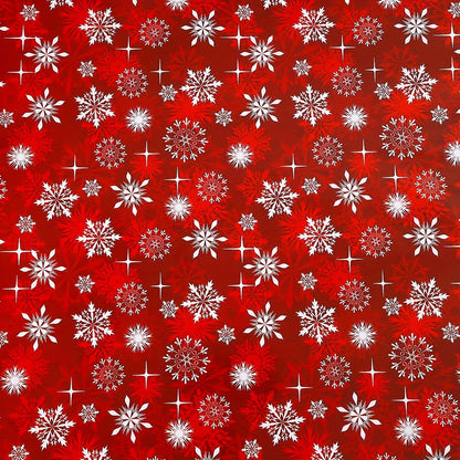 "8-pack 8-Pack Snowflake & Reindeer Christmas Wrapping Paper Rolls - Premium Copperplate Holiday Gift Wrap Set (19.7"" x 27.5"") for Parties, Holidays, and Baby Showers"