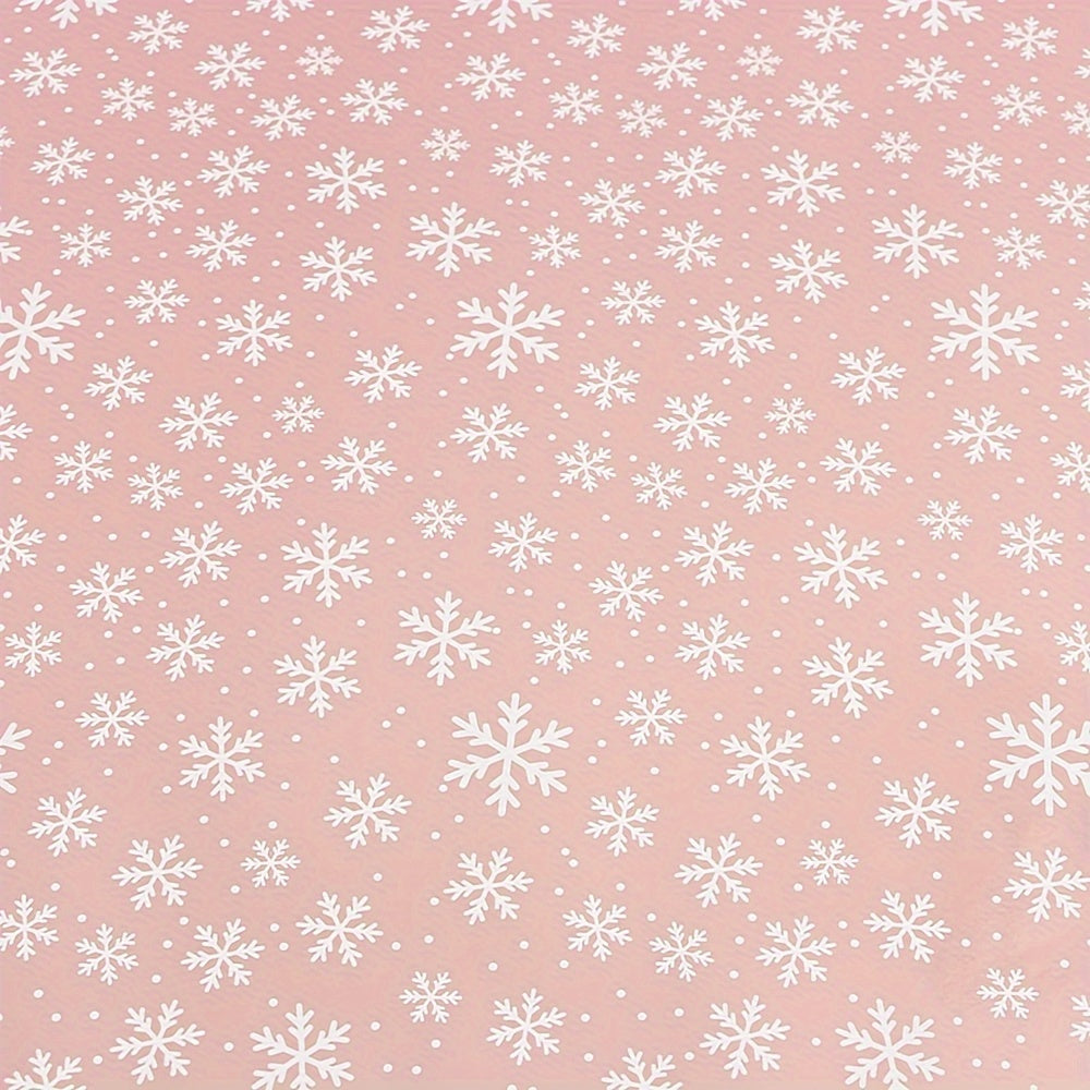 Glossy Christmas Wrapping Paper Roll - Large Size, Reindeer & Santa Design, Pink, 17in x 16Ft - Festive Gift Wrap for Holiday Presents
