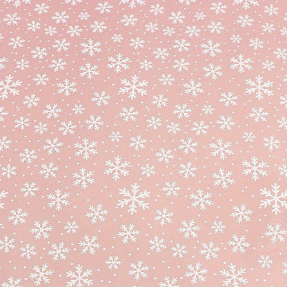 Glossy Christmas Wrapping Paper Roll - Large Size, Reindeer & Santa Design, Pink, 17in x 16Ft - Festive Gift Wrap for Holiday Presents