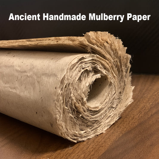 25/50/100pcs Semi-Mature Rice Paper, Manual Mulberry Paper for Calligraphy, Craft, Painting, DIY Handmade Paper, Retro Wrapping Paper, and Photographic Background Paper - 29 * 33cm (11x13in)