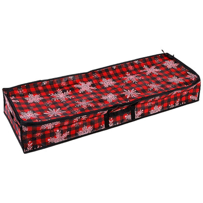1pc Gift Wrapping Paper Organizer, Christmas Gift Wrapping Paper Storage Containers, Holiday Accessories Under The Bed Storage Bag, Dust, Moisture, And Sunlight Resistant Christmas Ornament Storage Bags, Red Organization And
